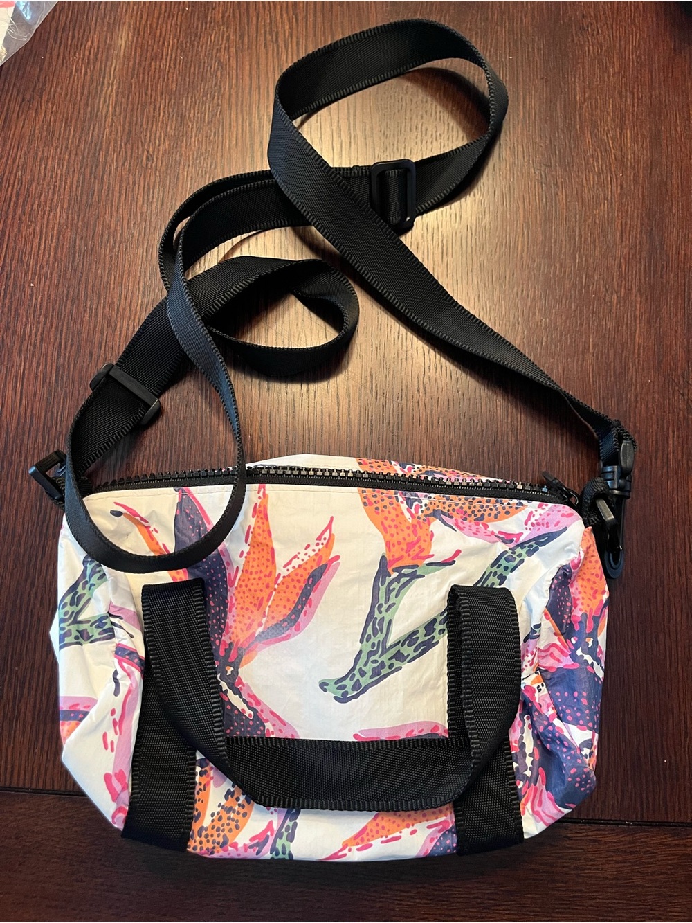 Rare ALOHA Collection Mini Duffle Bag in White, Pink, Orange, Green, Purple